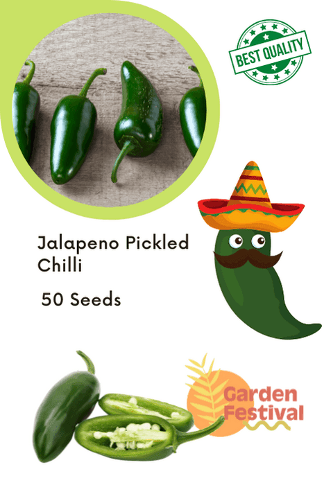 Jalapeno F1 Hybrid Chilli Seeds (Garden Festival) - Farmers Stop