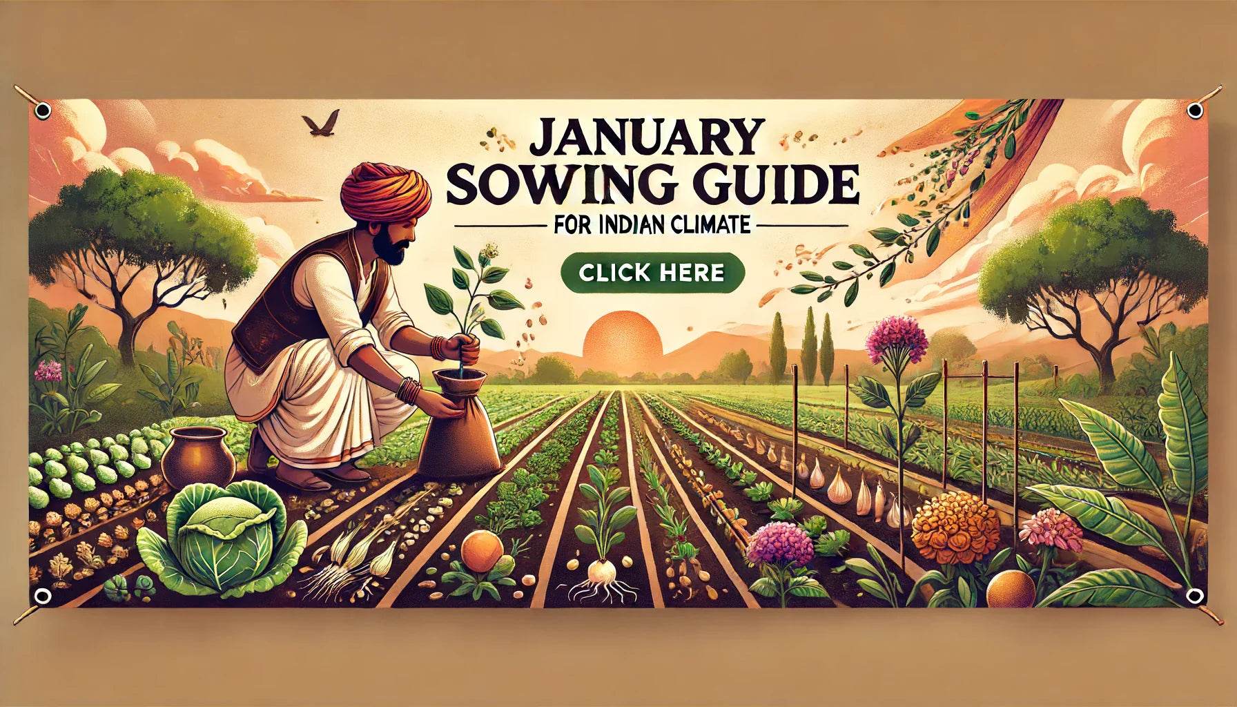 January Sowing Guide for Vegetables, Flowers, and Exotic Herbs in Indian Climate - Farmers Stop