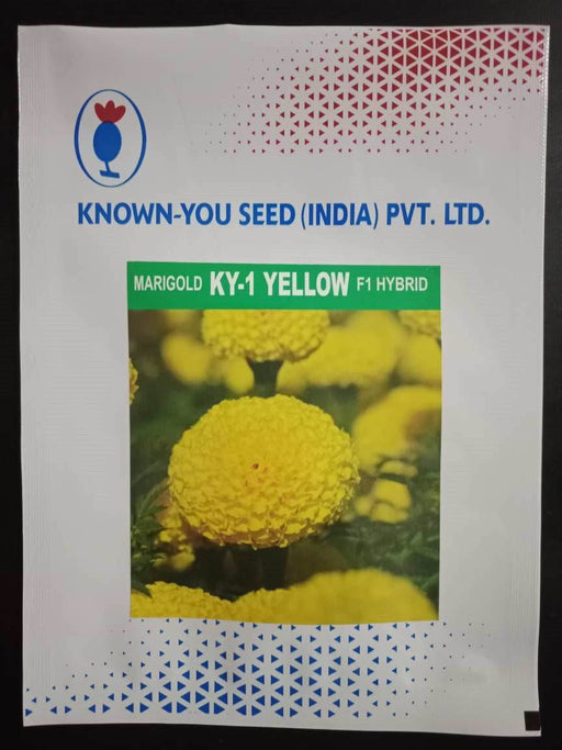 KY-1 YELLOW Hybrid F1 Yellow Marigold (KNOWN YOU SEEDS) - Farmers Stop