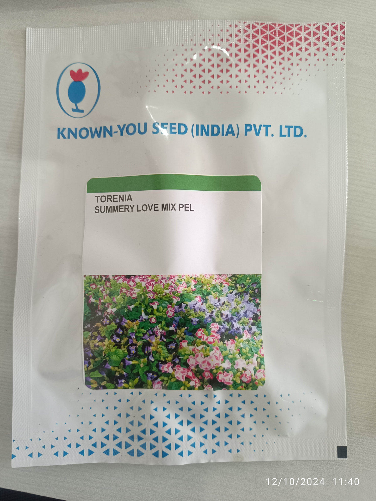 torenia flower seeds Torenia Summery Love Mix Pelleted (Known You Seeds)