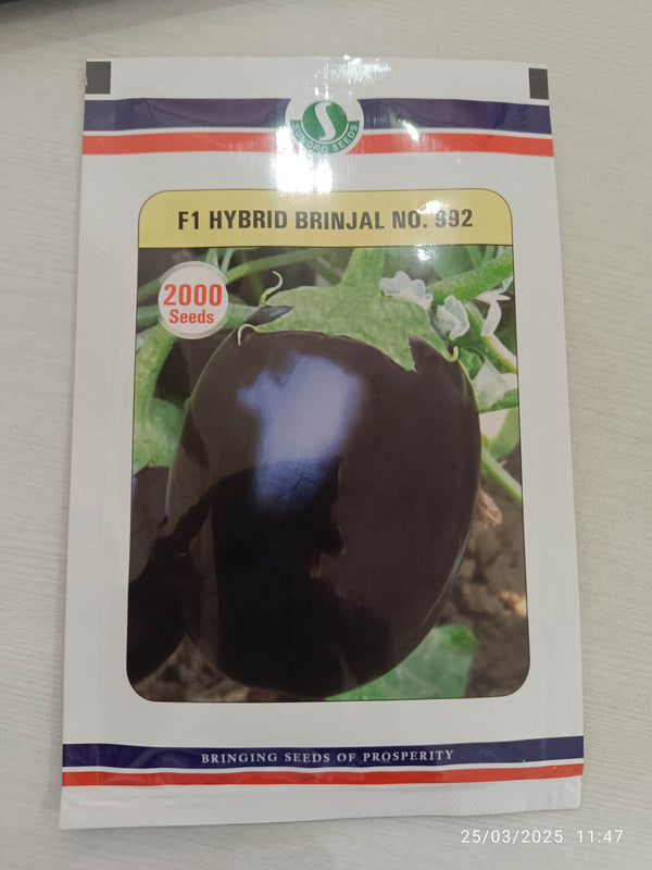 NO. 992 F1 HYBRID BRINJAL (SUNGRO SEEDS) - Farmers Stop