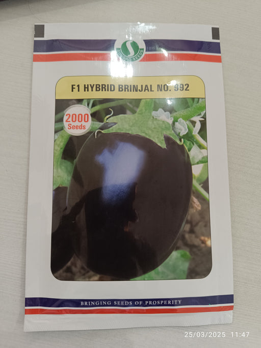 NO. 992 F1 HYBRID BRINJAL (SUNGRO SEEDS) - Farmers Stop