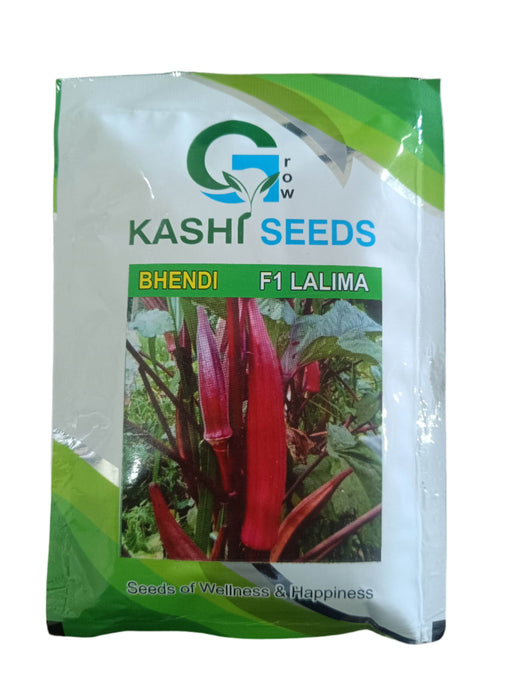 Kashi Lalima F1 Hybrid Red Bhendi/Okra (Kashi Seeds) - Farmers Stop