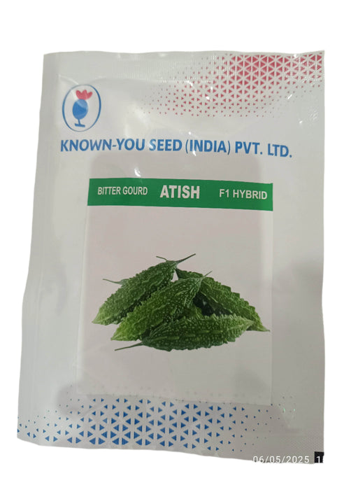 Atish Bitter Gourd – Green Spindle-Shaped Hybrid with Prominent Spines