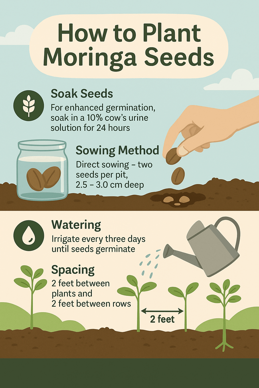 Moringa (Drumstick) PKM-1, PKM-2, Wingless & ODC-3 Varieties (Farmers Stop) - Farmers Stop