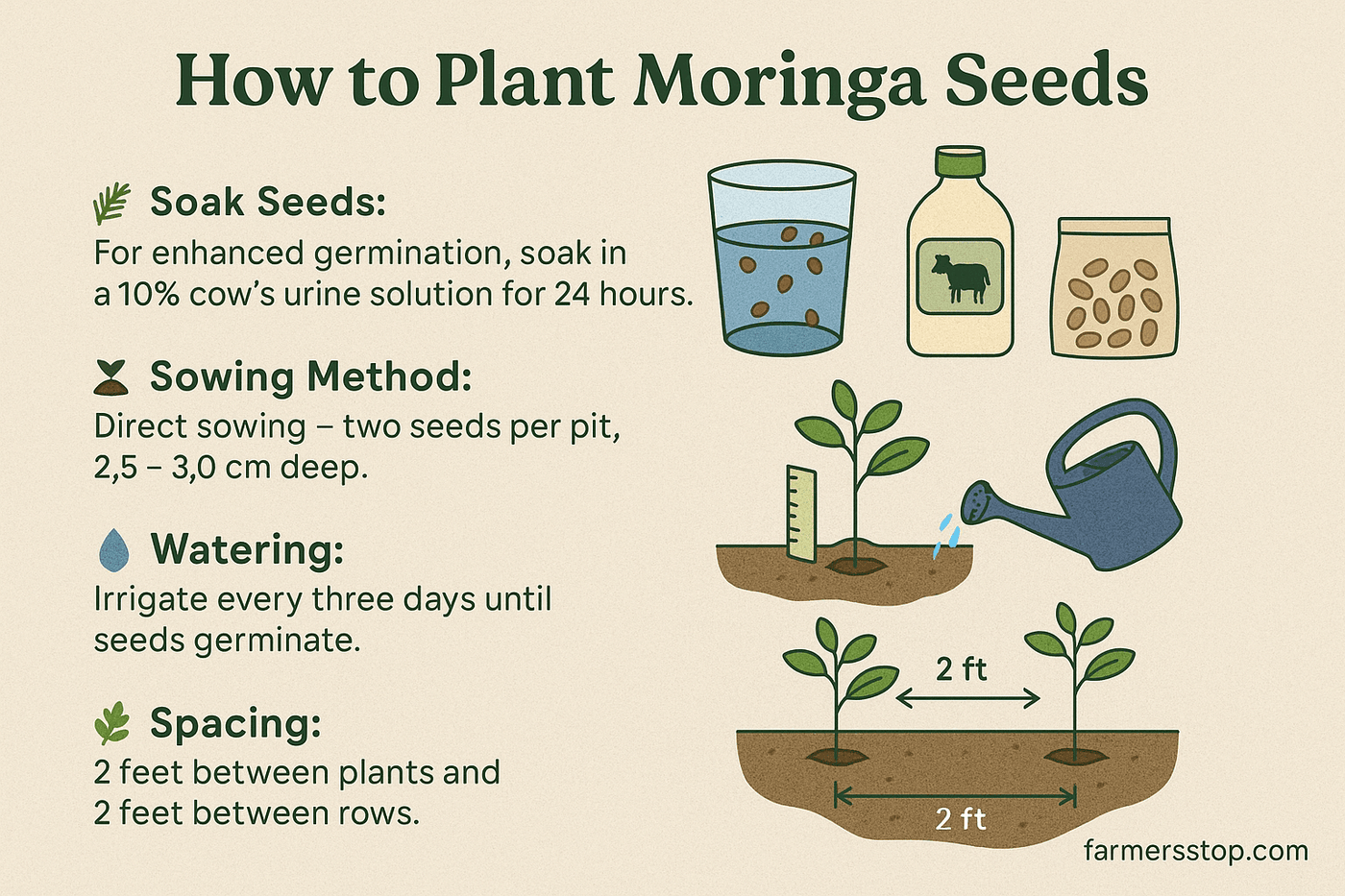 Moringa (Drumstick) PKM-1, PKM-2, Wingless & ODC-3 Varieties (Farmers Stop) - Farmers Stop