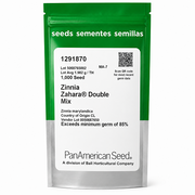 Zinnia Zahara Double Mix PanAmerican Seed packet.