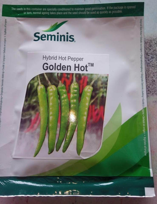 Golden hot/गोल्डन हॉट F1 Hybrid Hot Pepper (Seminis) - Farmers Stop