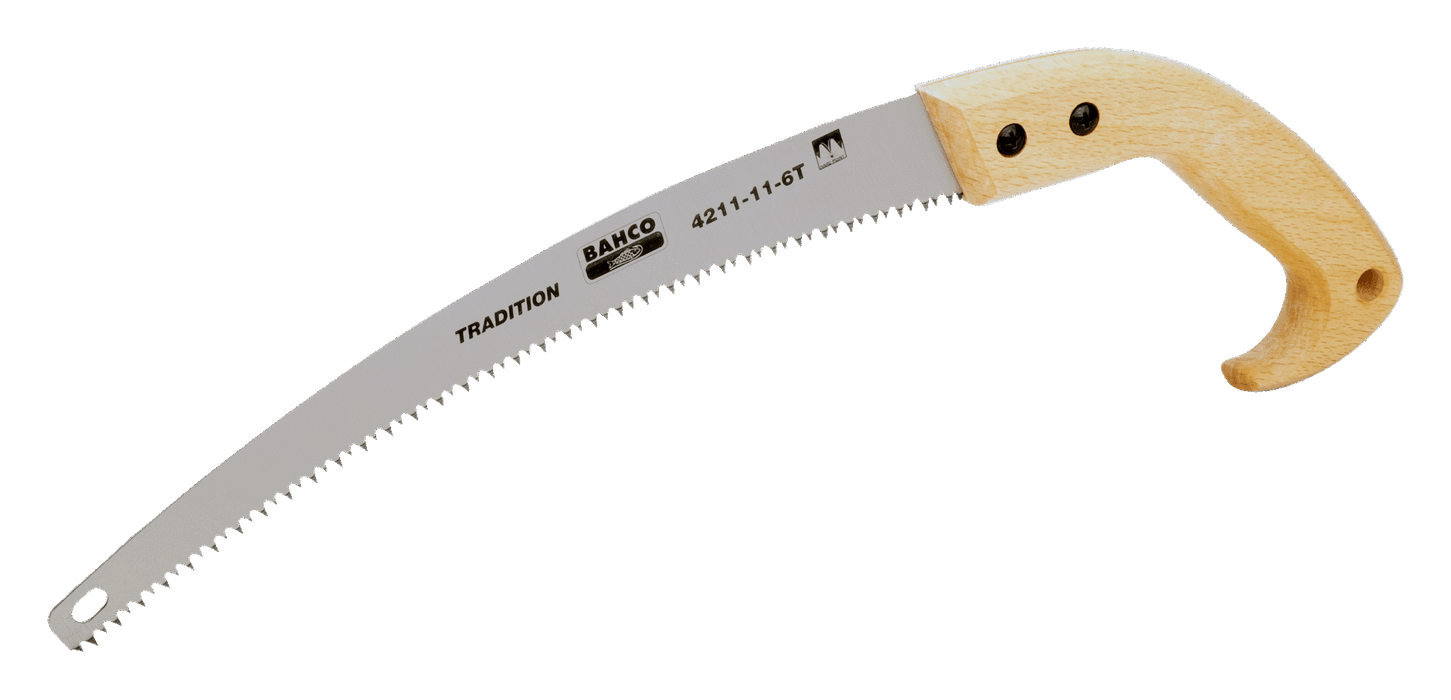 Toothed Pruning Saws with Wooden Handle (BAHCO) - Farmers Stop