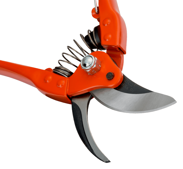 Bypass Secateurs with Stamped/Pressed Steel Handle and Narrow Cutting Head (BAHCO) - Farmers Stop
