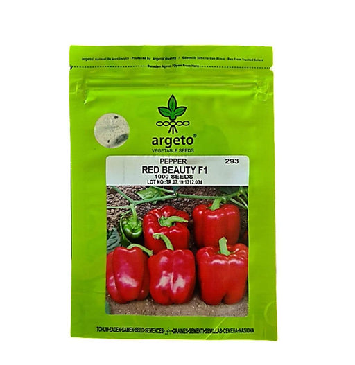 Red Beauty F1 Hybrid Pepper for Polyhouse (Argeto Seeds) - Farmers Stop
