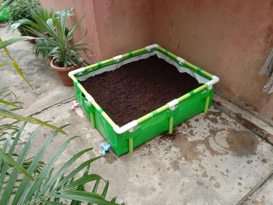 High Quality Grow Bed for Kitchen Garden / Roof Top Organic Farming  - 500 HDPE GSM and ISI ( without pipe) - Farmers Stop