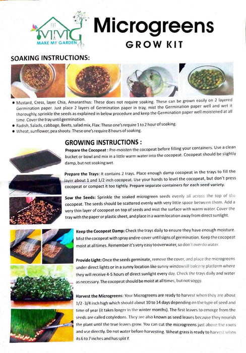 Microgreens Grow Kit (Make My Garden) - Farmers Stop