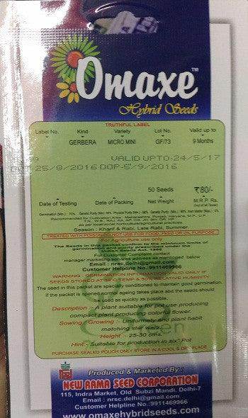 Gerbera/जरबेरा Flower Seeds (Omax Seeds) - Farmers Stop