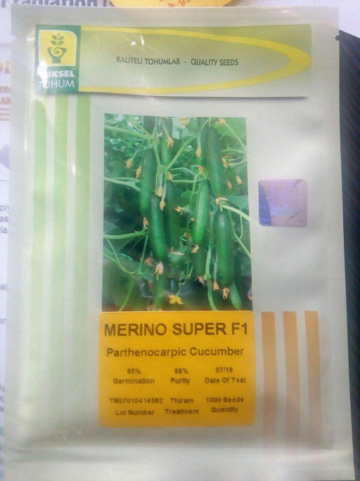 Marino Super F1 Parthenocarpic Cucumber Seeds (Yuksel Seeds) - Farmers Stop