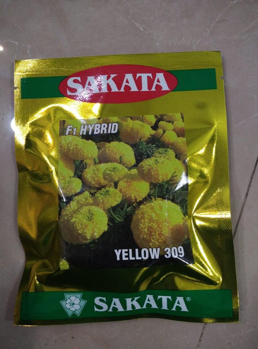 Yellow (309) F1 Hybrid Marigold (Sakata Seeds) - Farmers Stop