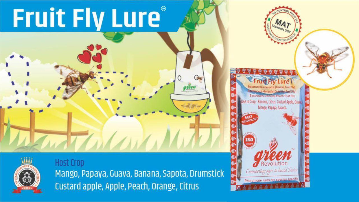 FRUIT FLY AND PHEROMON TRAP-BACTROCERA CORRECTA, DORSALIS, ZONATA(GREEN REVOLUTION) - Farmers Stop