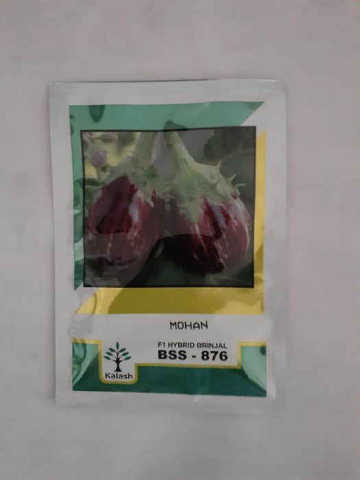 BSS-876 MOHAN F1 HYBRID BRINJAL (KALASH SEEDS) - Farmers Stop