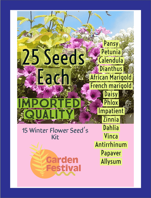 15 Winter Flower Seed's Kit (Garden Festival) - Farmers Stop