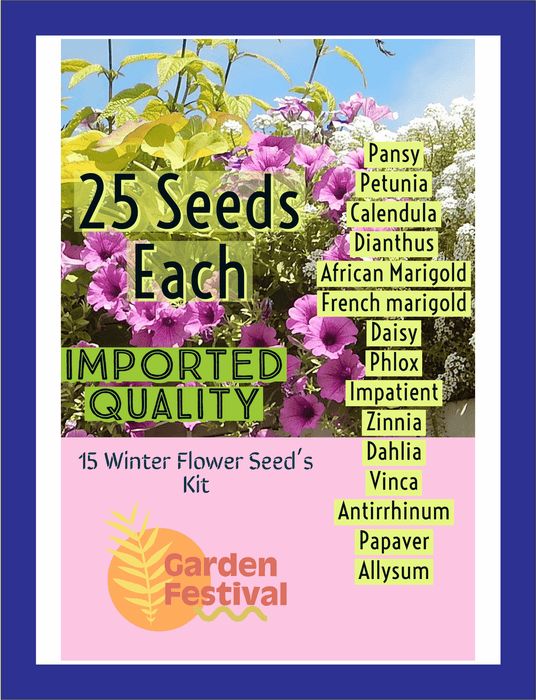 15 Winter Flower Seed's Kit (Garden Festival) - Farmers Stop