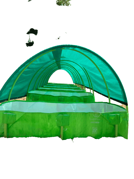 Super Quality 500 GSM HDPE, UV Stabilize Vermi Bed for Vermicompost with Green net roof - Farmers Stop