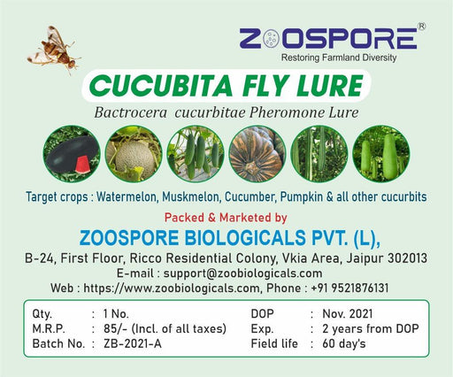 Cucubita Fly Lure with Box for Watermelon/melon,cucumber etc. (Zoospore Biological's) - Farmers Stop
