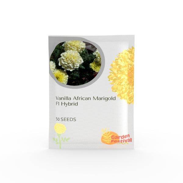 Vanilla African Marigold F1 Hybrid (Garden Festival) - Farmers Stop
