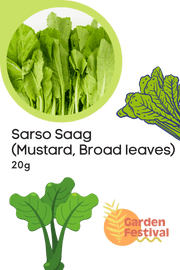 Sarso Saag (Mustard, Broad leaves) Seeds - Farmers Stop