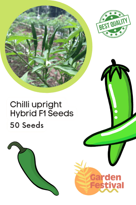Chilli upright Hybrid F1 Seeds (Garden Festival) - Farmers Stop