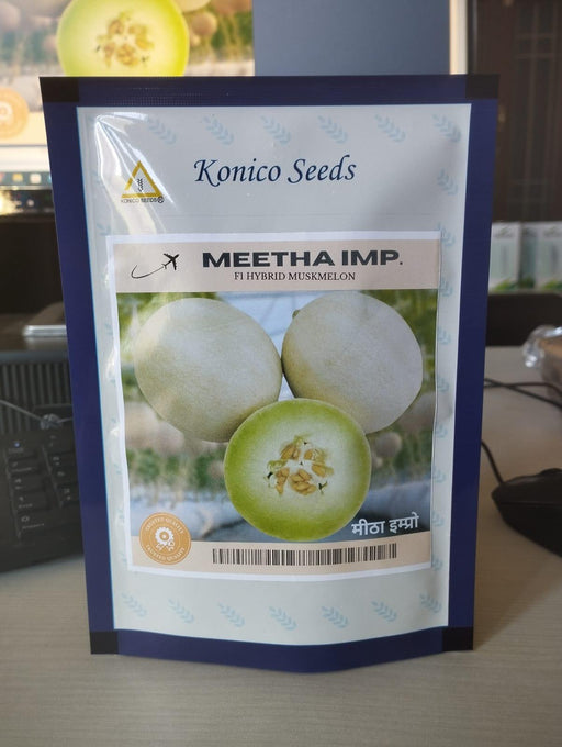 Meetha/मीठा Imp. F1 Muskmelon Honey Dew Type (Konico Seeds) - Farmers Stop