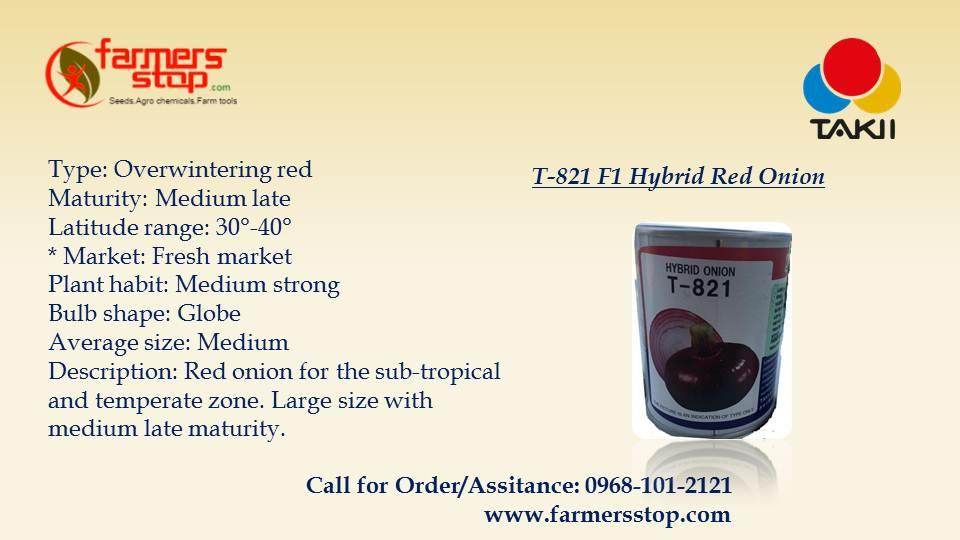 T-821 Hybrid Red Onion (Takii Seed) - Farmers Stop
