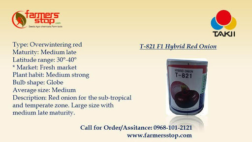 T-821 Hybrid Red Onion (Takii Seed) - Farmers Stop