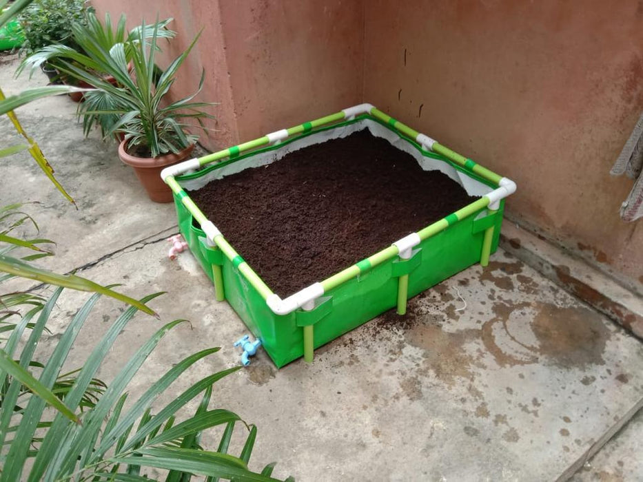 high quality grow bed for kitchen garden / roof top organic farming  - 500 hdpe gsm and isi ( without pipe)