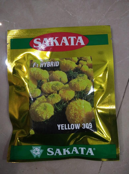 yellow (309) f1 hybrid marigold (sakata seeds)