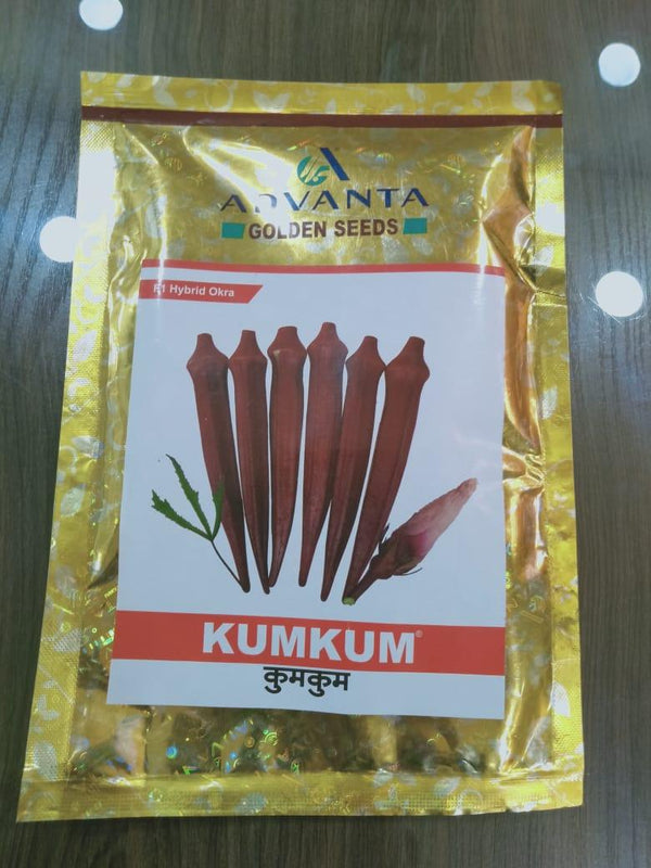 kumkum f1 hybrid red okra(advanta)