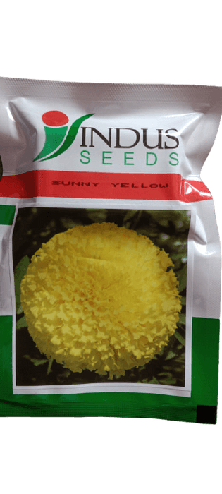 sunny yellow f1 hybrid marigold (indus seeds)