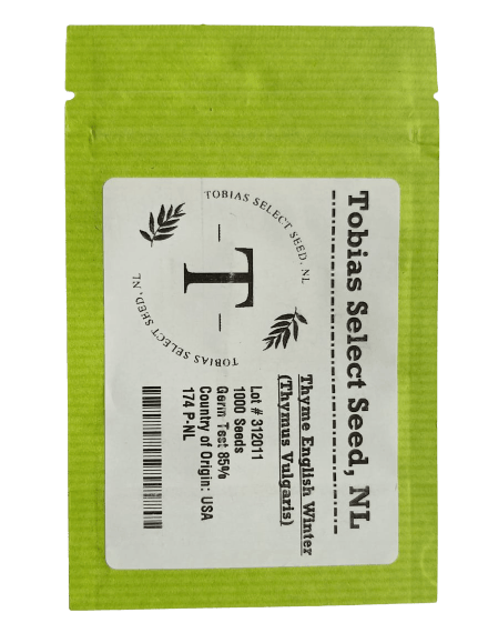 thyme english winter seeds (tobia's select seed, usa)