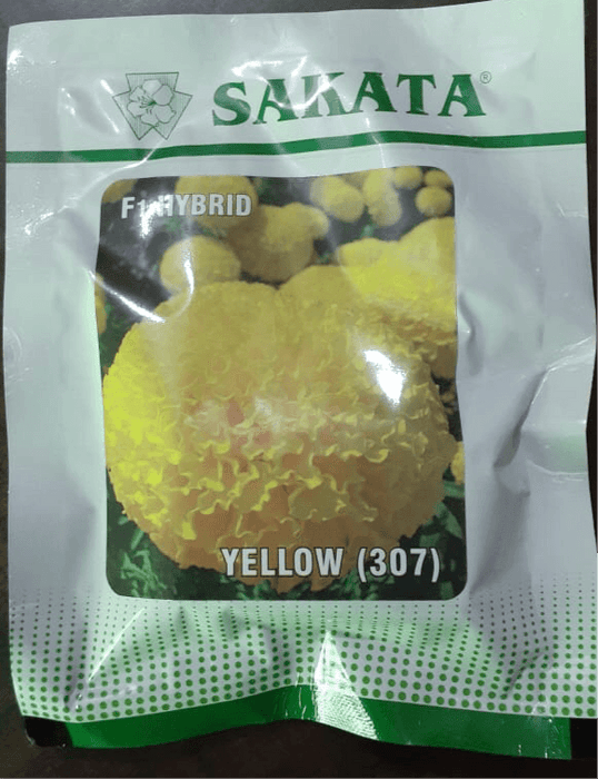 yellow (307) f1 hybrid marigold (sakata seeds)