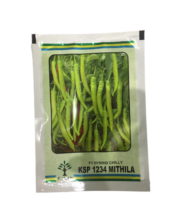 ksp 1234 mithila f1 hybrid hot pepper/chilli (kalash seeds)