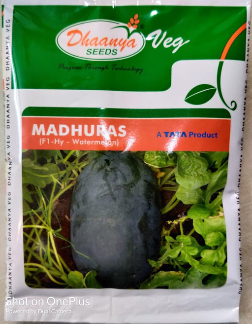 madhuras f1 hybrid icebox type watermelon (dhanya seeds - a tata product)