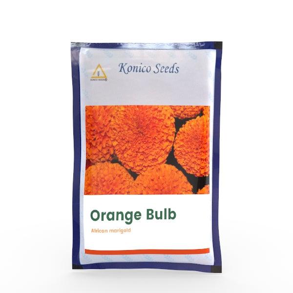 orange bulb kolkata type marigold (konico seeds)