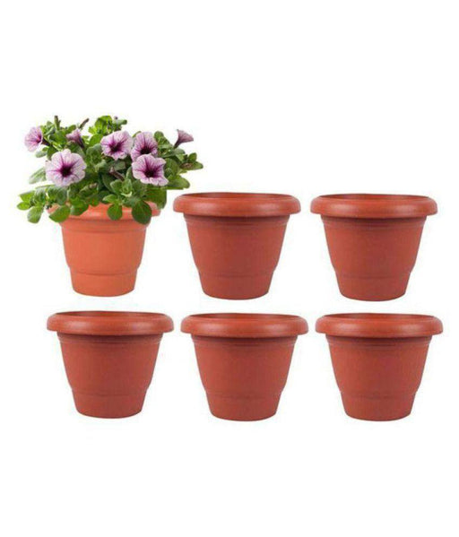 garden 6-inch plastic planter pots (pack of 6)