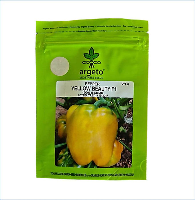 yellow beauty f1 hybrid pepper for polyhouse (argeto seeds)