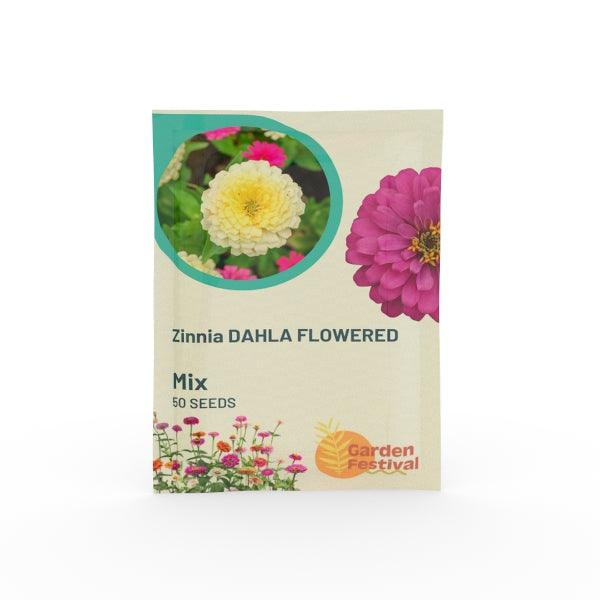 zinnia dahlia flowered mix (garden festival)